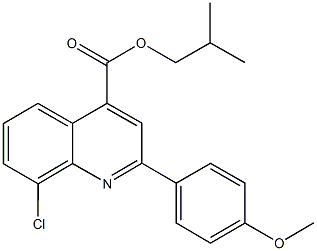 isobutyl 8-chloro-2-(4-methoxyphenyl)-4-quinolinecarboxylate Structure