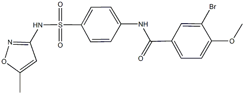 3-bromo-4-methoxy-N-(4-{[(5-methyl-3-isoxazolyl)amino]sulfonyl}phenyl)benzamide 구조식 이미지