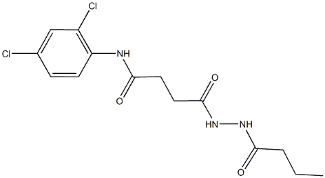 4-(2-butyrylhydrazino)-N-(2,4-dichlorophenyl)-4-oxobutanamide Structure