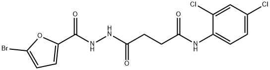 4-[2-(5-bromo-2-furoyl)hydrazino]-N-(2,4-dichlorophenyl)-4-oxobutanamide Structure