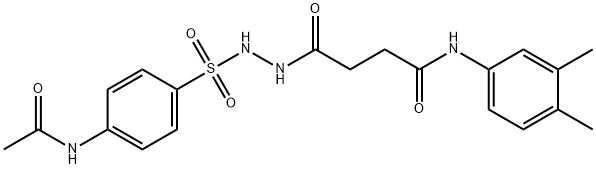 4-(2-{[4-(acetylamino)phenyl]sulfonyl}hydrazino)-N-(3,4-dimethylphenyl)-4-oxobutanamide Structure