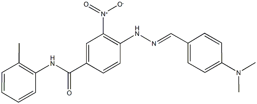 4-{2-[4-(dimethylamino)benzylidene]hydrazino}-3-nitro-N-(2-methylphenyl)benzamide Structure