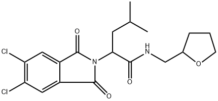 2-(5,6-dichloro-1,3-dioxo-1,3-dihydro-2H-isoindol-2-yl)-4-methyl-N-(tetrahydrofuran-2-ylmethyl)pentanamide 구조식 이미지