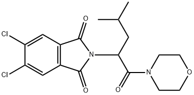5,6-dichloro-2-[3-methyl-1-(morpholin-4-ylcarbonyl)butyl]-1H-isoindole-1,3(2H)-dione 구조식 이미지