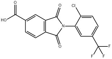 2-[2-chloro-5-(trifluoromethyl)phenyl]-1,3-dioxo-5-isoindolinecarboxylic acid Structure