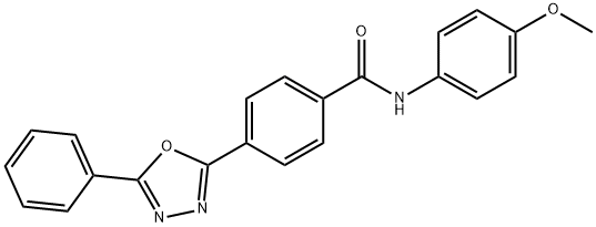 N-(4-methoxyphenyl)-4-(5-phenyl-1,3,4-oxadiazol-2-yl)benzamide 구조식 이미지