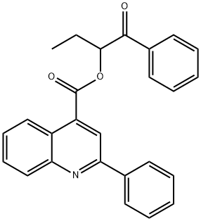 1-benzoylpropyl 2-phenylquinoline-4-carboxylate 구조식 이미지