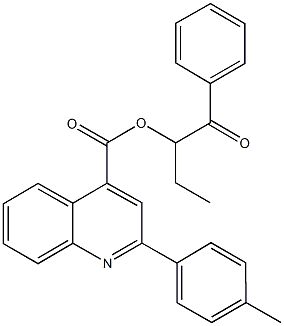 1-benzoylpropyl 2-(4-methylphenyl)-4-quinolinecarboxylate Structure