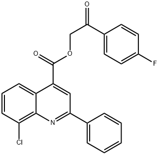 2-(4-fluorophenyl)-2-oxoethyl 8-chloro-2-phenyl-4-quinolinecarboxylate 구조식 이미지