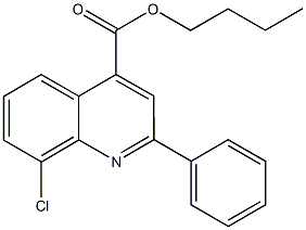 butyl 8-chloro-2-phenyl-4-quinolinecarboxylate Structure