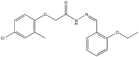 2-(4-chloro-2-methylphenoxy)-N'-(2-ethoxybenzylidene)acetohydrazide Structure