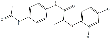 N-[4-(acetylamino)phenyl]-2-(2,4-dichlorophenoxy)propanamide 구조식 이미지