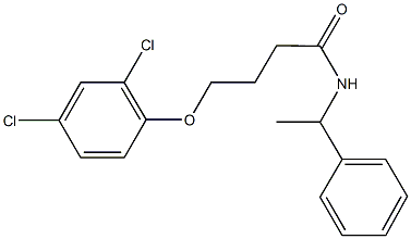 4-(2,4-dichlorophenoxy)-N-(1-phenylethyl)butanamide Structure