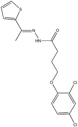 4-(2,4-dichlorophenoxy)-N'-[1-(2-thienyl)ethylidene]butanohydrazide 구조식 이미지
