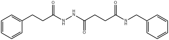 N-benzyl-4-oxo-4-[2-(3-phenylpropanoyl)hydrazino]butanamide 구조식 이미지