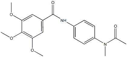 N-{4-[acetyl(methyl)amino]phenyl}-3,4,5-trimethoxybenzamide 구조식 이미지