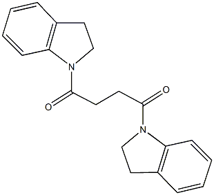 1-[4-(2,3-dihydro-1H-indol-1-yl)-4-oxobutanoyl]indoline 구조식 이미지