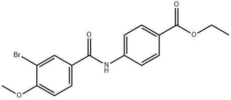 ethyl 4-[(3-bromo-4-methoxybenzoyl)amino]benzoate 구조식 이미지