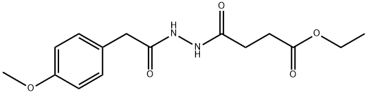 ethyl 4-{2-[(4-methoxyphenyl)acetyl]hydrazino}-4-oxobutanoate Structure