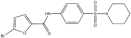 5-bromo-N-[4-(1-piperidinylsulfonyl)phenyl]-2-furamide 구조식 이미지