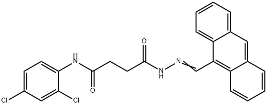 4-[2-(9-anthrylmethylene)hydrazino]-N-(2,4-dichlorophenyl)-4-oxobutanamide 구조식 이미지