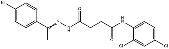 4-{2-[1-(4-bromophenyl)ethylidene]hydrazino}-N-(2,4-dichlorophenyl)-4-oxobutanamide Structure