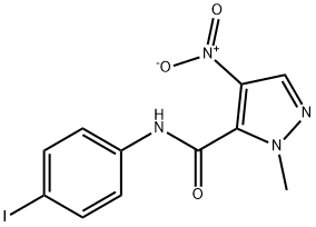 4-nitro-N-(4-iodophenyl)-1-methyl-1H-pyrazole-5-carboxamide Structure