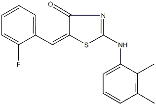 2-(2,3-dimethylanilino)-5-(2-fluorobenzylidene)-1,3-thiazol-4(5H)-one Structure