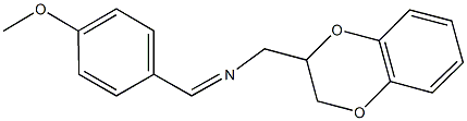 N-(2,3-dihydro-1,4-benzodioxin-2-ylmethyl)-N-(4-methoxybenzylidene)amine 구조식 이미지