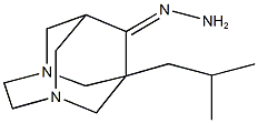 1-isobutyl-3,6-diazatricyclo[4.3.1.1~3,8~]undecan-9-one hydrazone 구조식 이미지