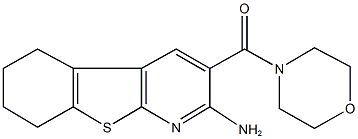 3-(4-morpholinylcarbonyl)-5,6,7,8-tetrahydro[1]benzothieno[2,3-b]pyridin-2-amine 구조식 이미지