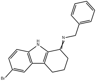 N-benzyl-N-(6-bromo-2,3,4,9-tetrahydro-1H-carbazol-1-ylidene)amine Structure