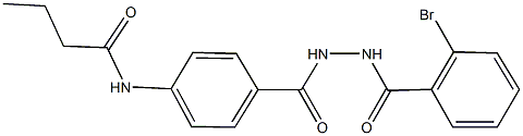 N-(4-{[2-(2-bromobenzoyl)hydrazino]carbonyl}phenyl)butanamide 구조식 이미지