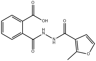 2-{[2-(2-methyl-3-furoyl)hydrazino]carbonyl}benzoic acid 구조식 이미지