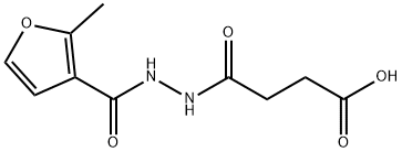 4-[2-(2-methyl-3-furoyl)hydrazino]-4-oxobutanoic acid 구조식 이미지