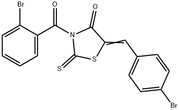 3-(2-bromobenzoyl)-5-(4-bromobenzylidene)-2-thioxo-1,3-thiazolidin-4-one 구조식 이미지