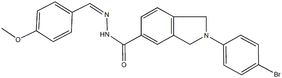 2-(4-bromophenyl)-N'-(4-methoxybenzylidene)-5-isoindolinecarbohydrazide Structure