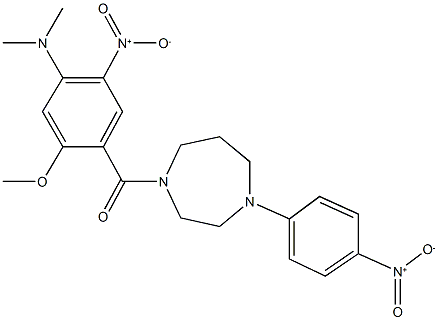 1-{4-(dimethylamino)-5-nitro-2-methoxybenzoyl}-4-{4-nitrophenyl}-1,4-diazepane Structure