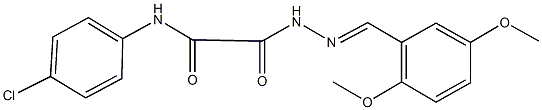 N-(4-chlorophenyl)-2-[2-(2,5-dimethoxybenzylidene)hydrazino]-2-oxoacetamide 구조식 이미지