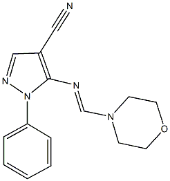 5-[(4-morpholinylmethylene)amino]-1-phenyl-1H-pyrazole-4-carbonitrile 구조식 이미지