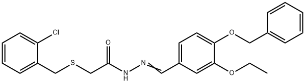 N'-[4-(benzyloxy)-3-ethoxybenzylidene]-2-[(2-chlorobenzyl)sulfanyl]acetohydrazide 구조식 이미지