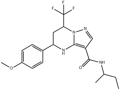 N-(sec-butyl)-5-(4-methoxyphenyl)-7-(trifluoromethyl)-4,5,6,7-tetrahydropyrazolo[1,5-a]pyrimidine-3-carboxamide Structure