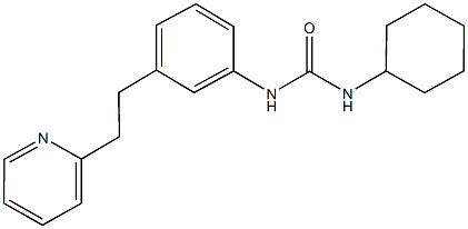 N-cyclohexyl-N'-{3-[2-(2-pyridinyl)ethyl]phenyl}urea Structure