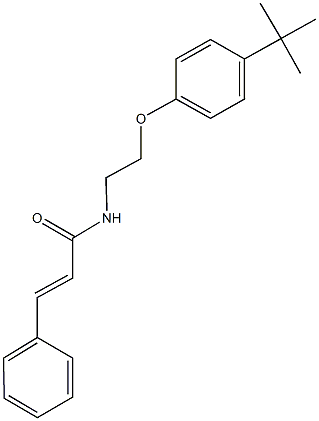 N-[2-(4-tert-butylphenoxy)ethyl]-3-phenylacrylamide 구조식 이미지