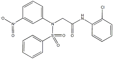 N-(2-chlorophenyl)-2-[{3-nitrophenyl}(phenylsulfonyl)amino]acetamide 구조식 이미지