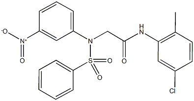 N-(5-chloro-2-methylphenyl)-2-[{3-nitrophenyl}(phenylsulfonyl)amino]acetamide 구조식 이미지