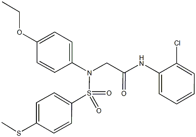 N-(2-chlorophenyl)-2-([4-(ethyloxy)phenyl]{[4-(methylsulfanyl)phenyl]sulfonyl}amino)acetamide 구조식 이미지