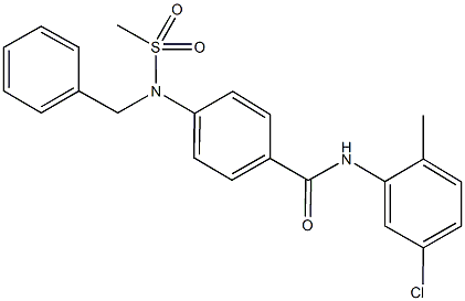 N-(5-chloro-2-methylphenyl)-4-[(methylsulfonyl)(phenylmethyl)amino]benzamide 구조식 이미지