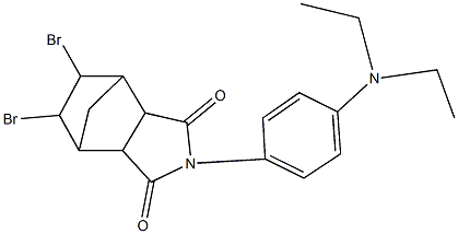 8,9-dibromo-4-[4-(diethylamino)phenyl]-4-azatricyclo[5.2.1.0~2,6~]decane-3,5-dione Structure