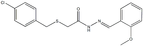 2-[(4-chlorobenzyl)sulfanyl]-N'-(2-methoxybenzylidene)acetohydrazide Structure